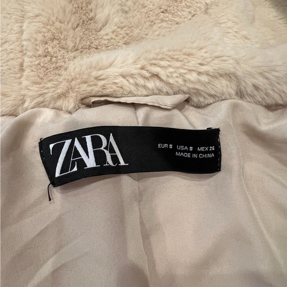 Zara faux fur full zip jacket - Picture 5 of 8